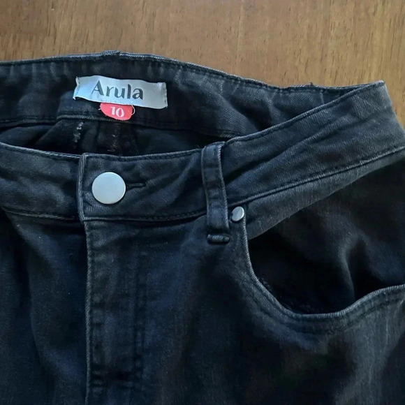 Arula Black Flare Pants Size 10 - Picture 5 of 9